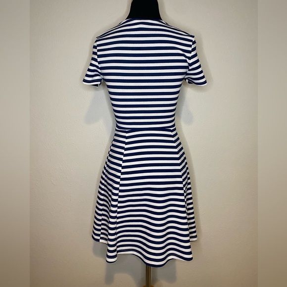 NWOT Divided Navy/White Striped Dress Size 4 - Picture 4 of 7